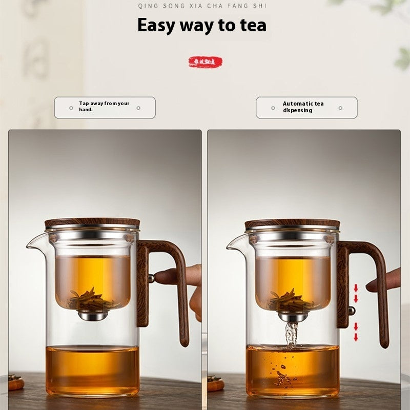 Elegant Glass Liner Teapot Tea Water Separation Household Tea Set