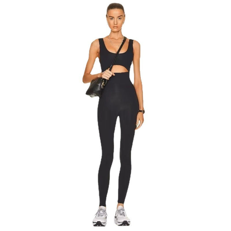 Jumpsuit Tight Fitness Hollow-out Beauty Back Dance Pilates Yoga Suit