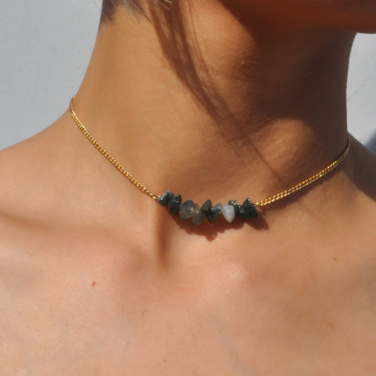 Natural gravel necklace