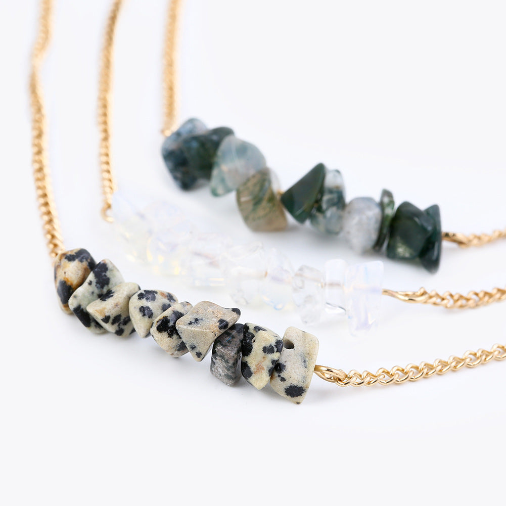 Natural gravel necklace