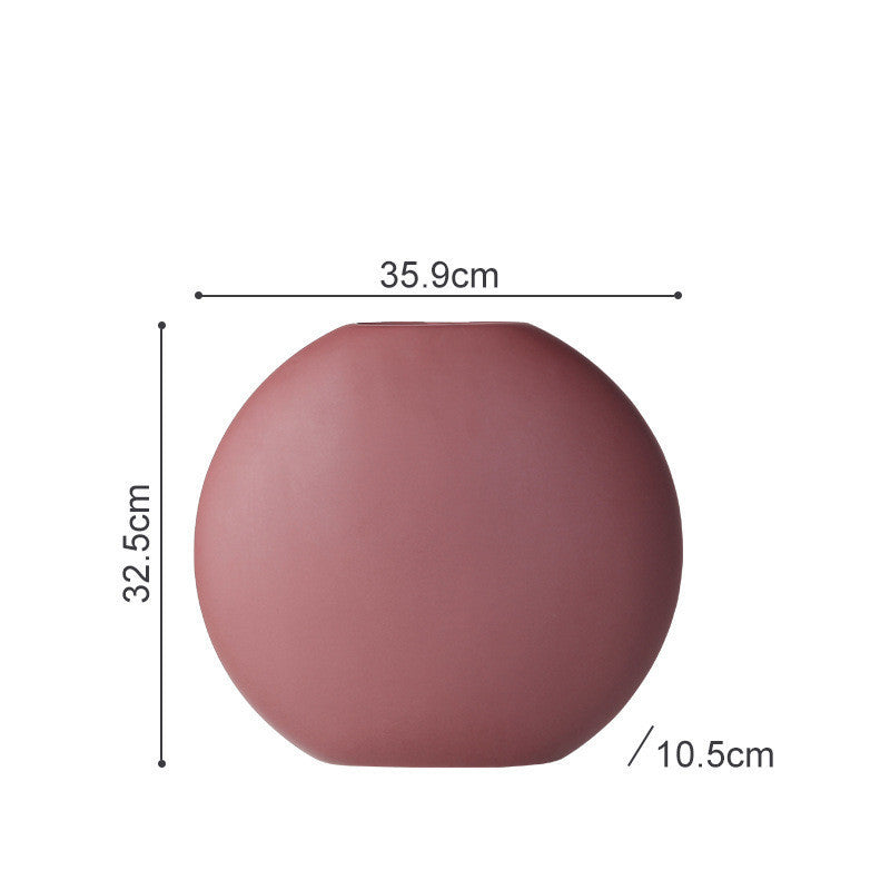 Nordic Ceramic Round Vase Decoration