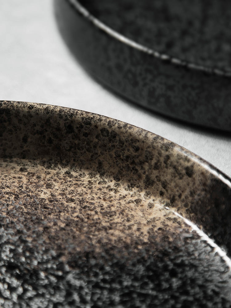 Fuente para hornear de cerámica vintage con acabado esmerilado de Creative Restoration