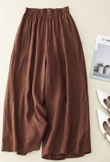 Elastic Waist Lining Double-layer Pants Loose Casual Pants
