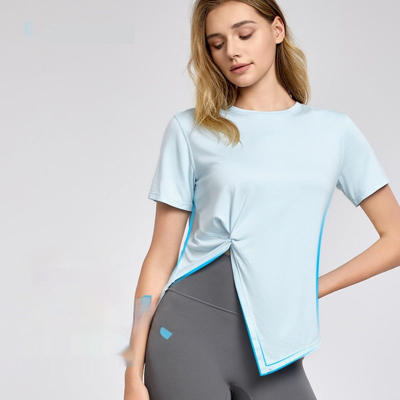 New Split Breathable Exercise Top
