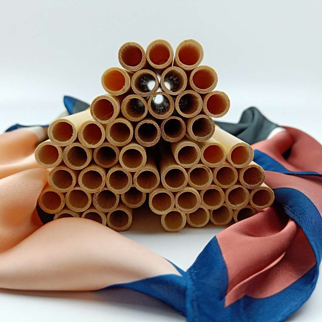 Pajita de bambú natural pura