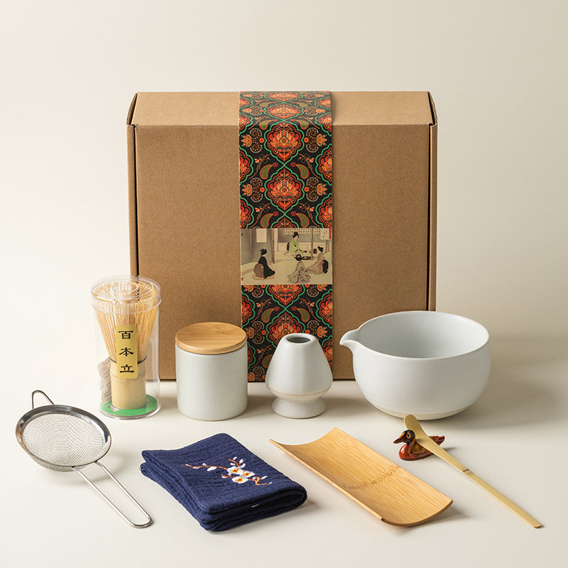 Matcha Tea Set Suit 9-piece Gift Box