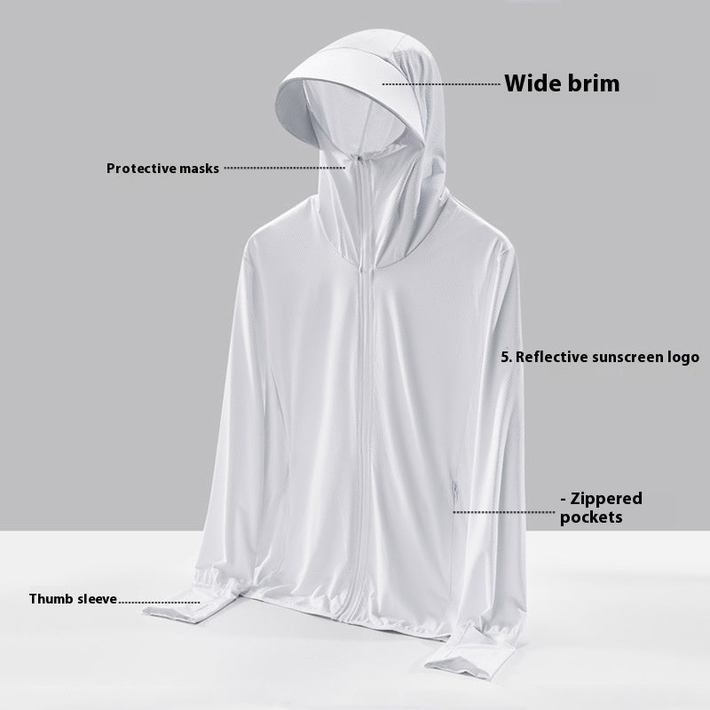 UV Protection Breathable Ice Silk Sun-protective Clothing