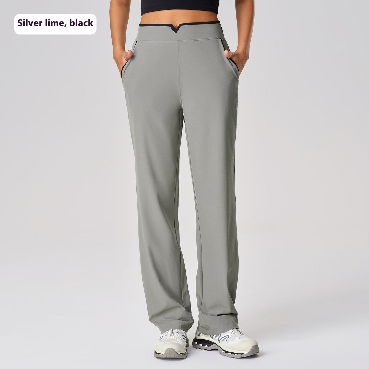 Pantalones de yoga casuales, versátiles, de cintura alta y pierna ancha