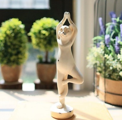 Estatuas de yoga de gatos