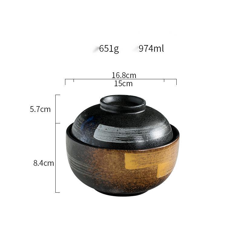 Ceramic Bird's Nest Dessert Stew Cup With Lid