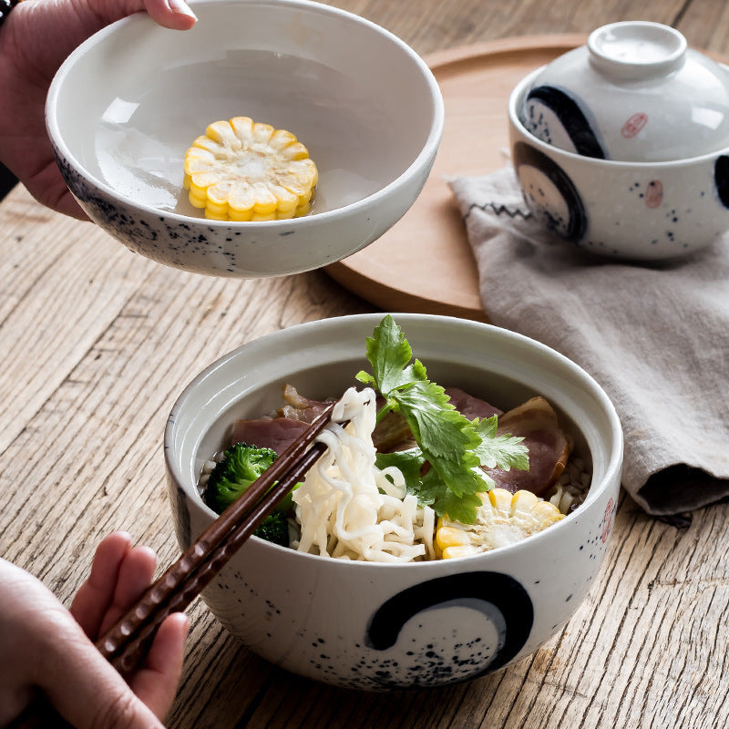 Ceramic Bird's Nest Dessert Stew Cup With Lid