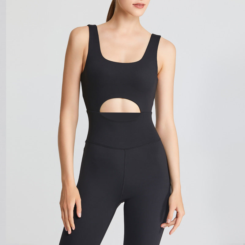 Jumpsuit Tight Fitness Hollow-out Beauty Back Dance Pilates Yoga Suit