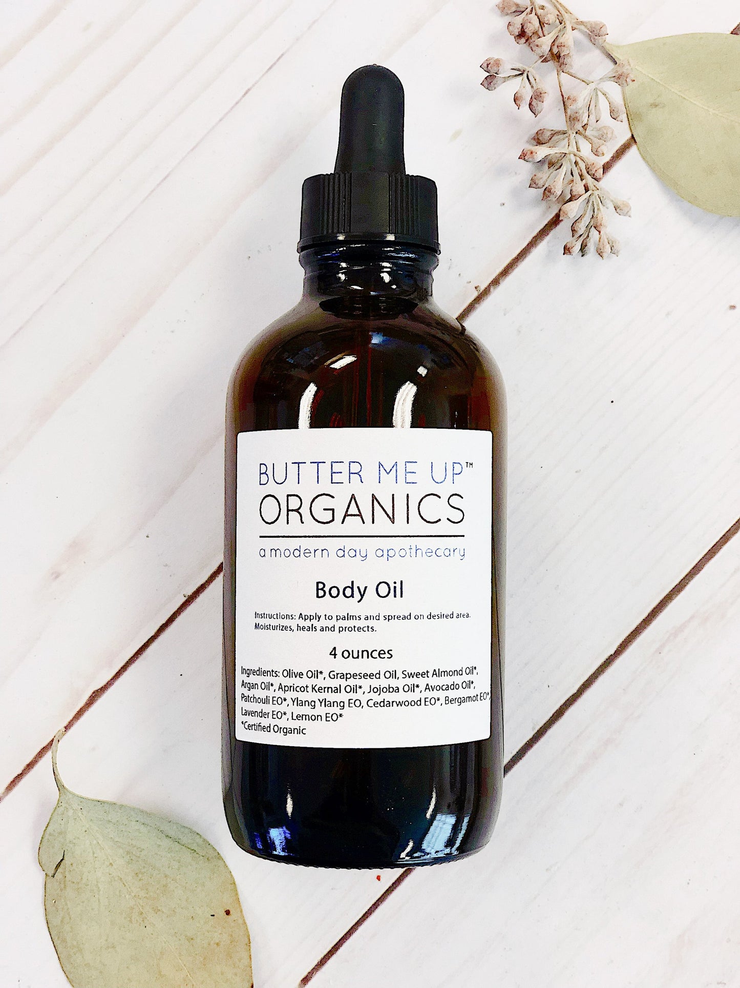 Organic Body Oil Moisturizer for Dry Skin