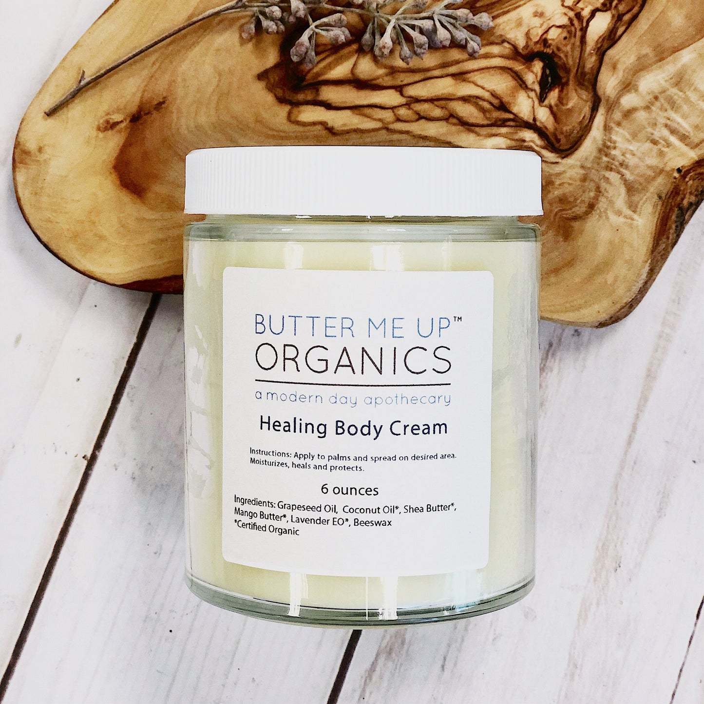 Organic Healing Body Cream for dry skin