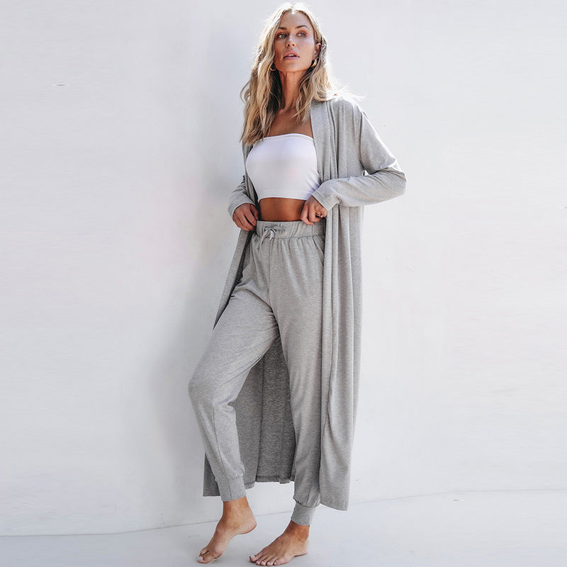 New Solid Color Long Sleeve Women’s Casual Suit