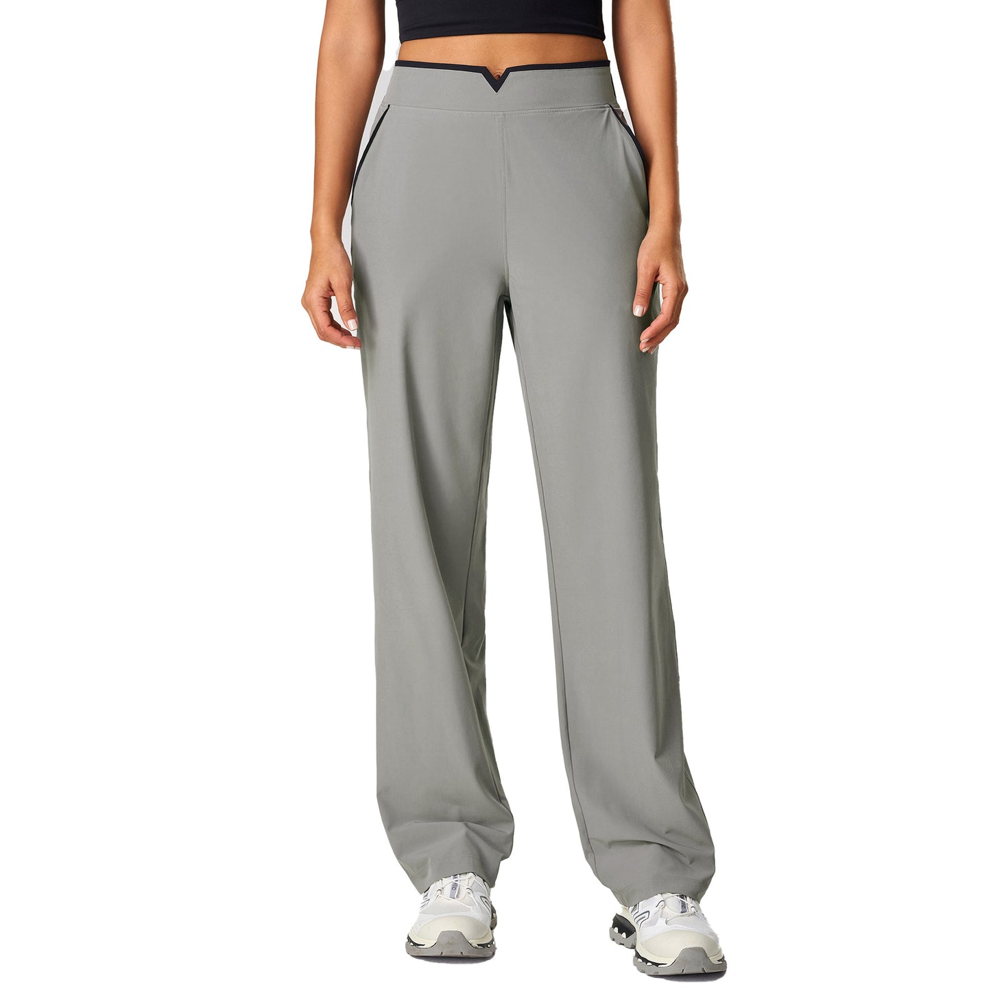 Pantalones de yoga casuales, versátiles, de cintura alta y pierna ancha