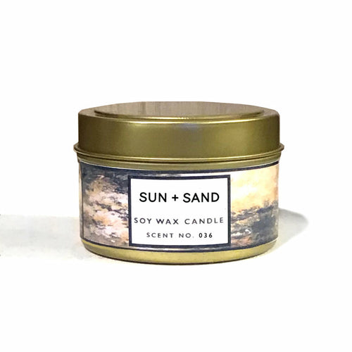 White flowers with touches of Citrus Soy Wax Candle