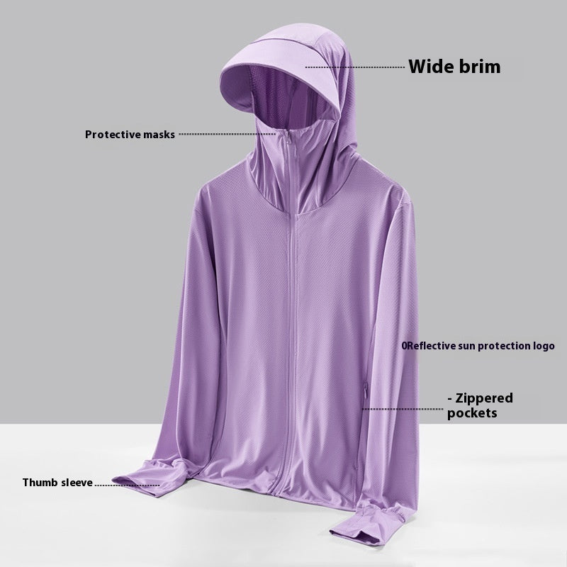 UV Protection Breathable Ice Silk Sun-protective Clothing