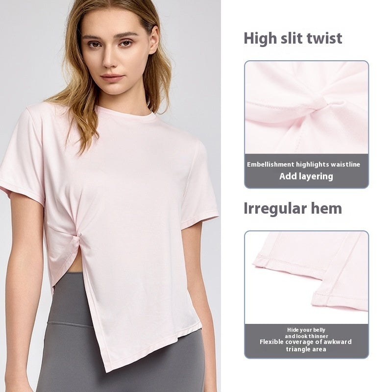 New Split Breathable Exercise Top