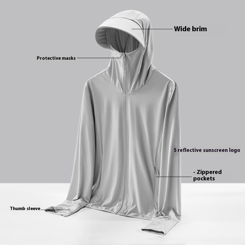UV Protection Breathable Ice Silk Sun-protective Clothing
