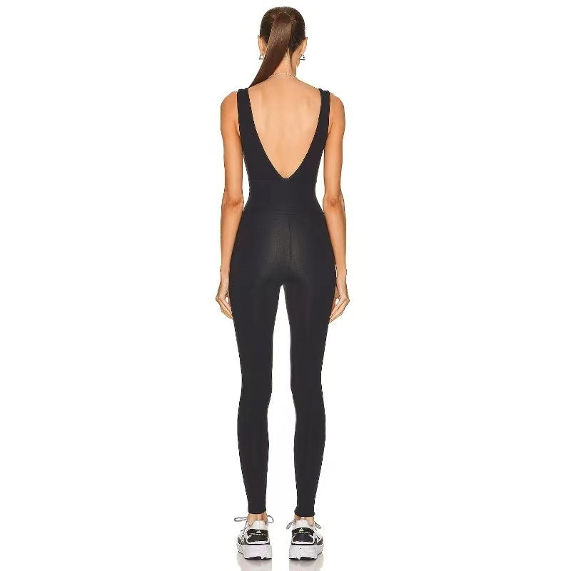 Jumpsuit Tight Fitness Hollow-out Beauty Back Dance Pilates Yoga Suit