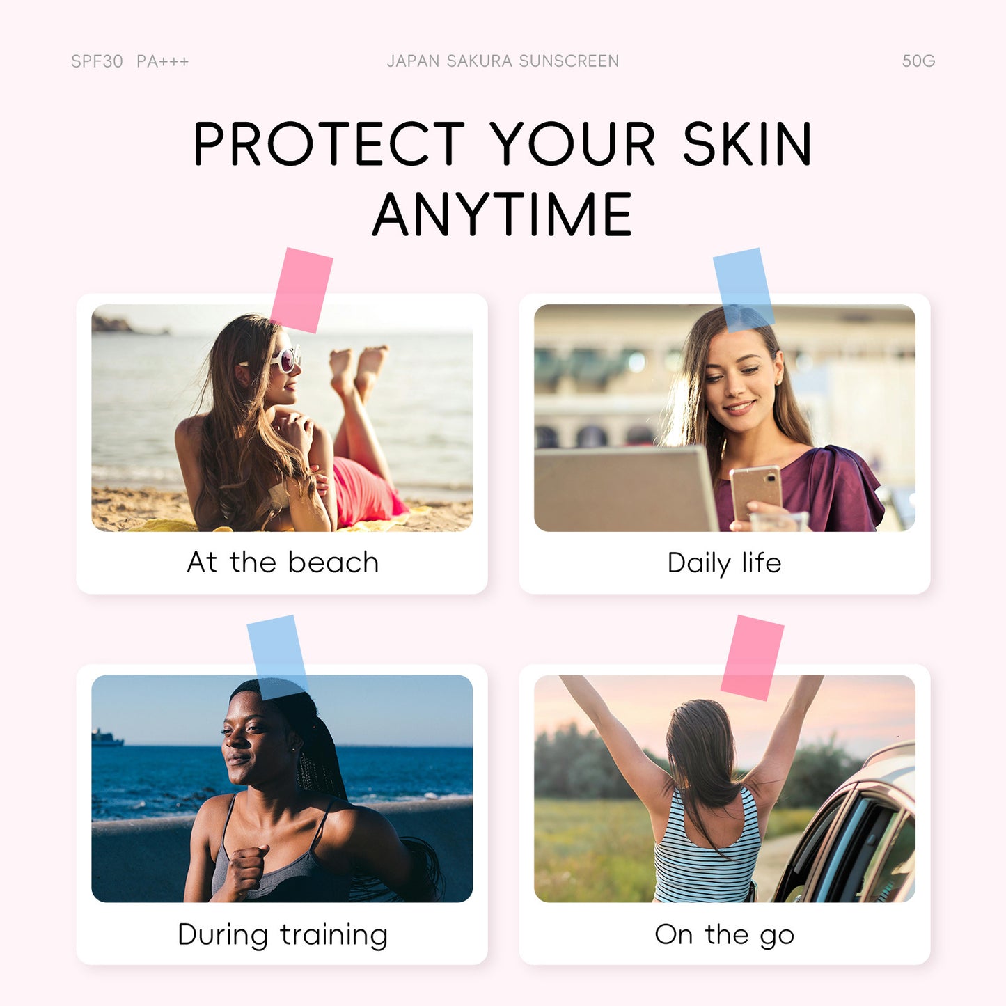 Protector solar Cherry Blossom FPS 30, productos para el cuidado de la piel aislantes