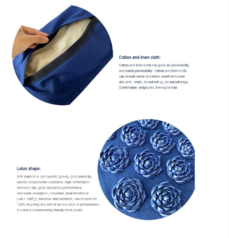 Esterilla de acupuntura para yoga