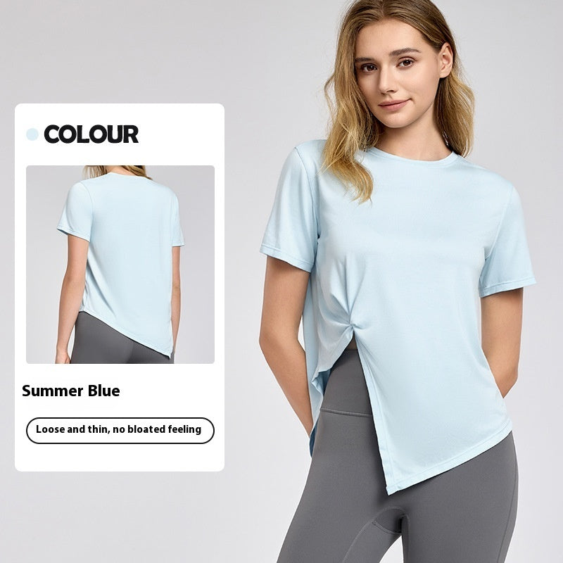 New Split Breathable Exercise Top