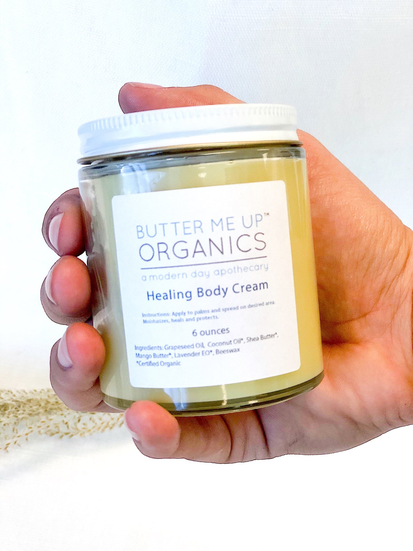 Organic Healing Body Cream for dry skin