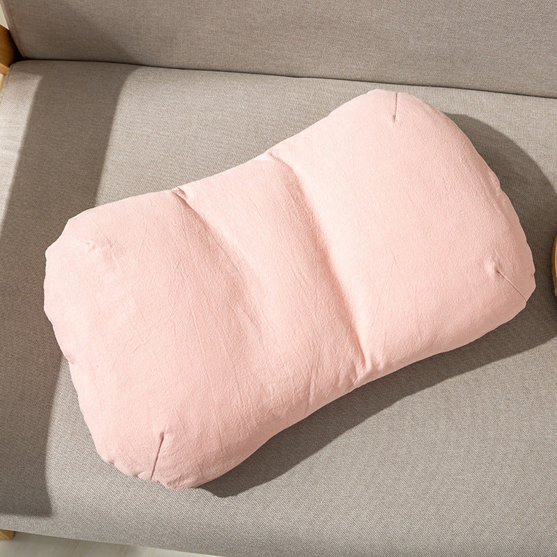Lumbar Support Pillow Solid Color All Cotton Latex Children's Mini Pillow