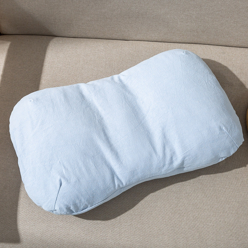 Lumbar Support Pillow Solid Color All Cotton Latex Children's Mini Pillow