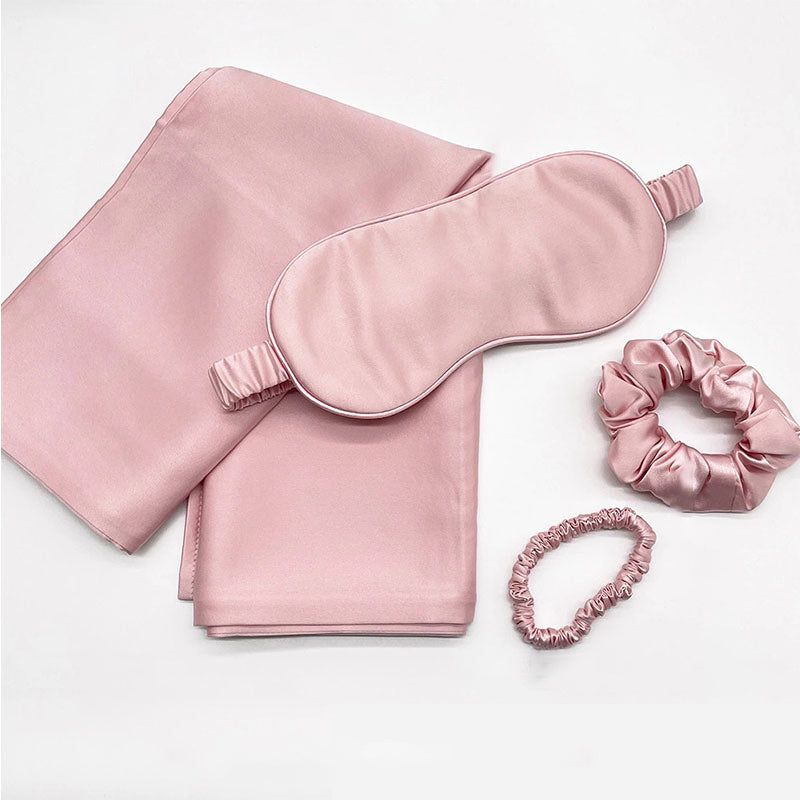 Ladies Hair Tie Shading Silk Eye Mask Zipper Envelope Pillow Case