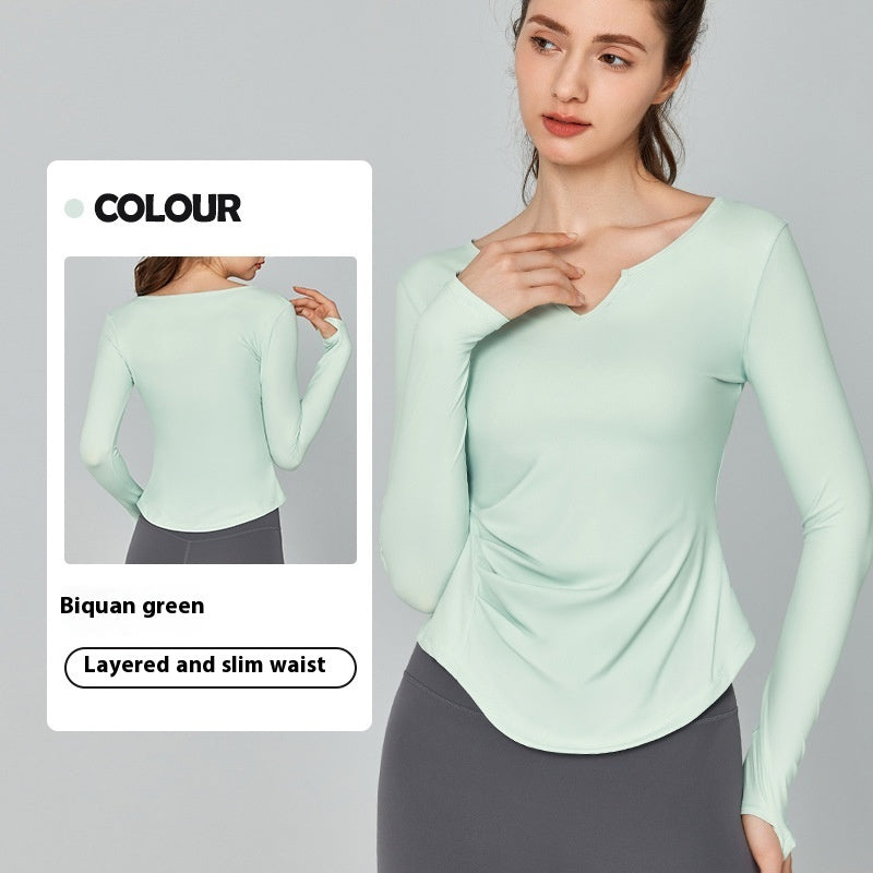 Yoga Clothes Long Sleeve Solid Color Top