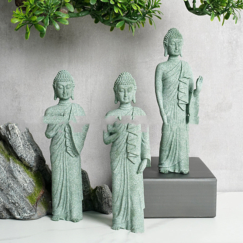 Chinese Stone Buddha Crafts Creative Ornament Home Decor