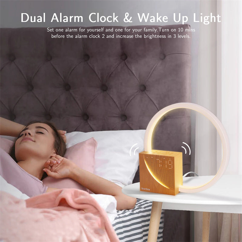 Bedside/Table Lamp Touch Alarm Clock With Natural Sounds and 3 control Brightness Settings