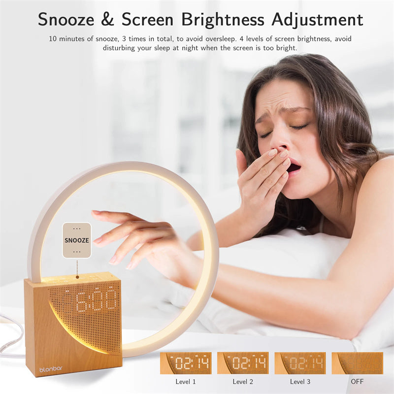 Bedside/Table Lamp Touch Alarm Clock With Natural Sounds and 3 control Brightness Settings