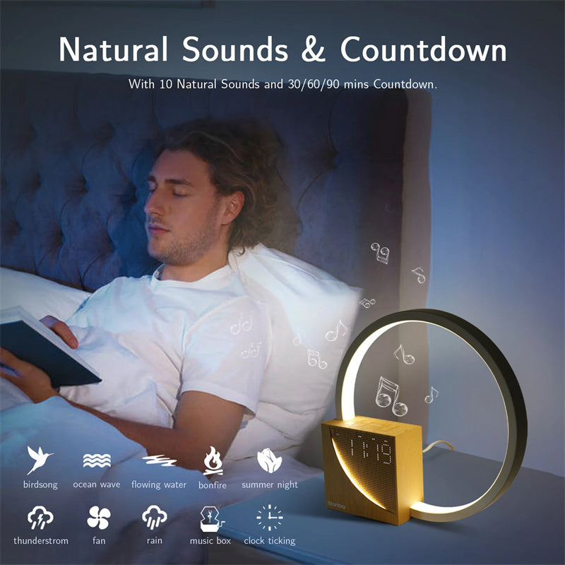 Bedside/Table Lamp Touch Alarm Clock With Natural Sounds and 3 control Brightness Settings