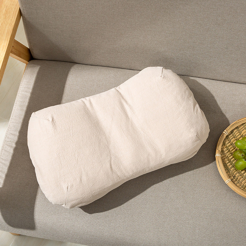 Lumbar Support Pillow Solid Color All Cotton Latex Children's Mini Pillow