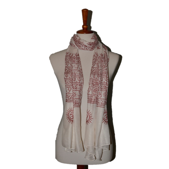 Sanskrit Hindu Symbols Scarf