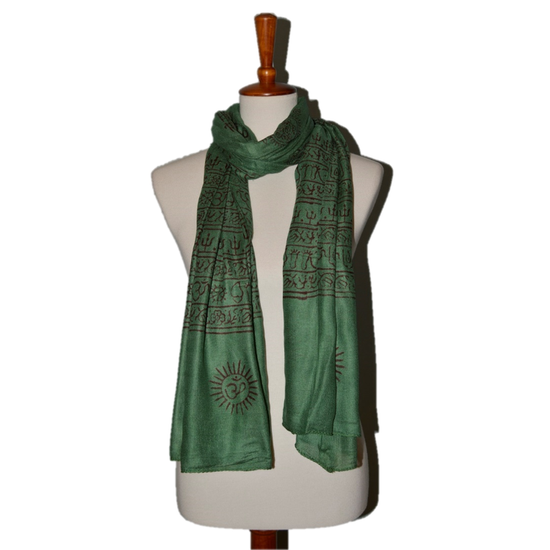 Sanskrit Hindu Symbols Scarf