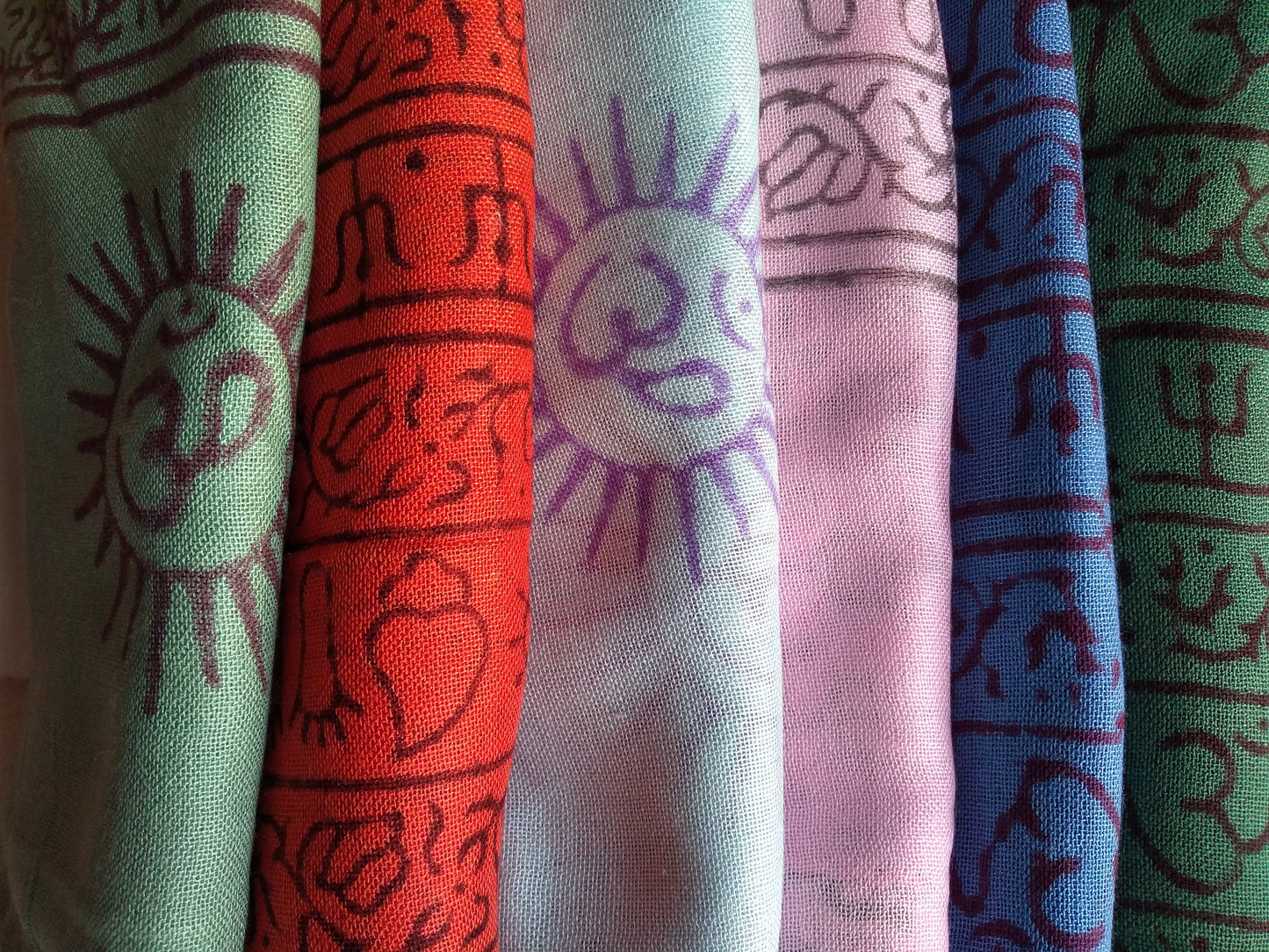 Sanskrit Hindu Symbols Scarf