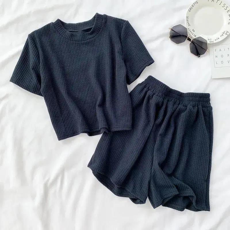 Women's Short-sleeved Three-piece Set
