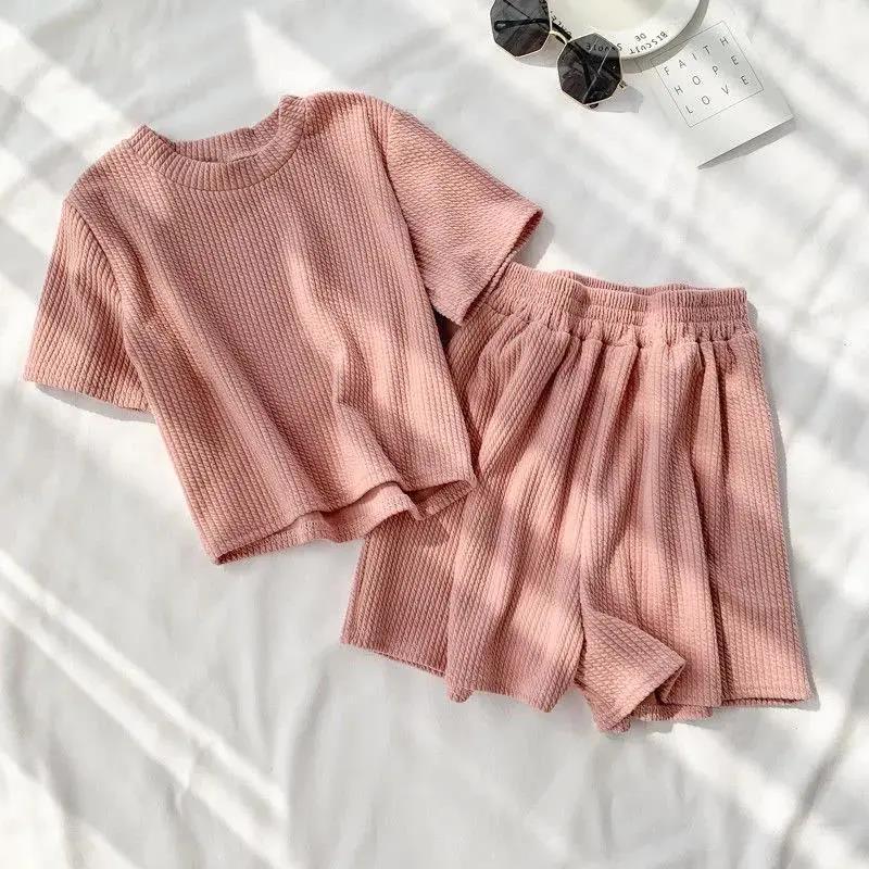 Women's Short-sleeved Three-piece Set