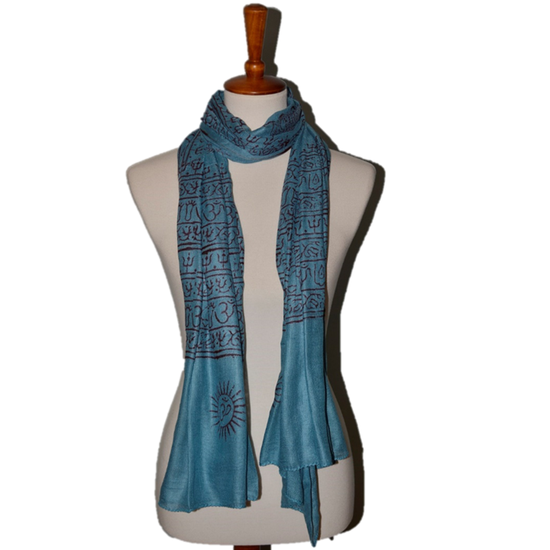 Sanskrit Hindu Symbols Scarf