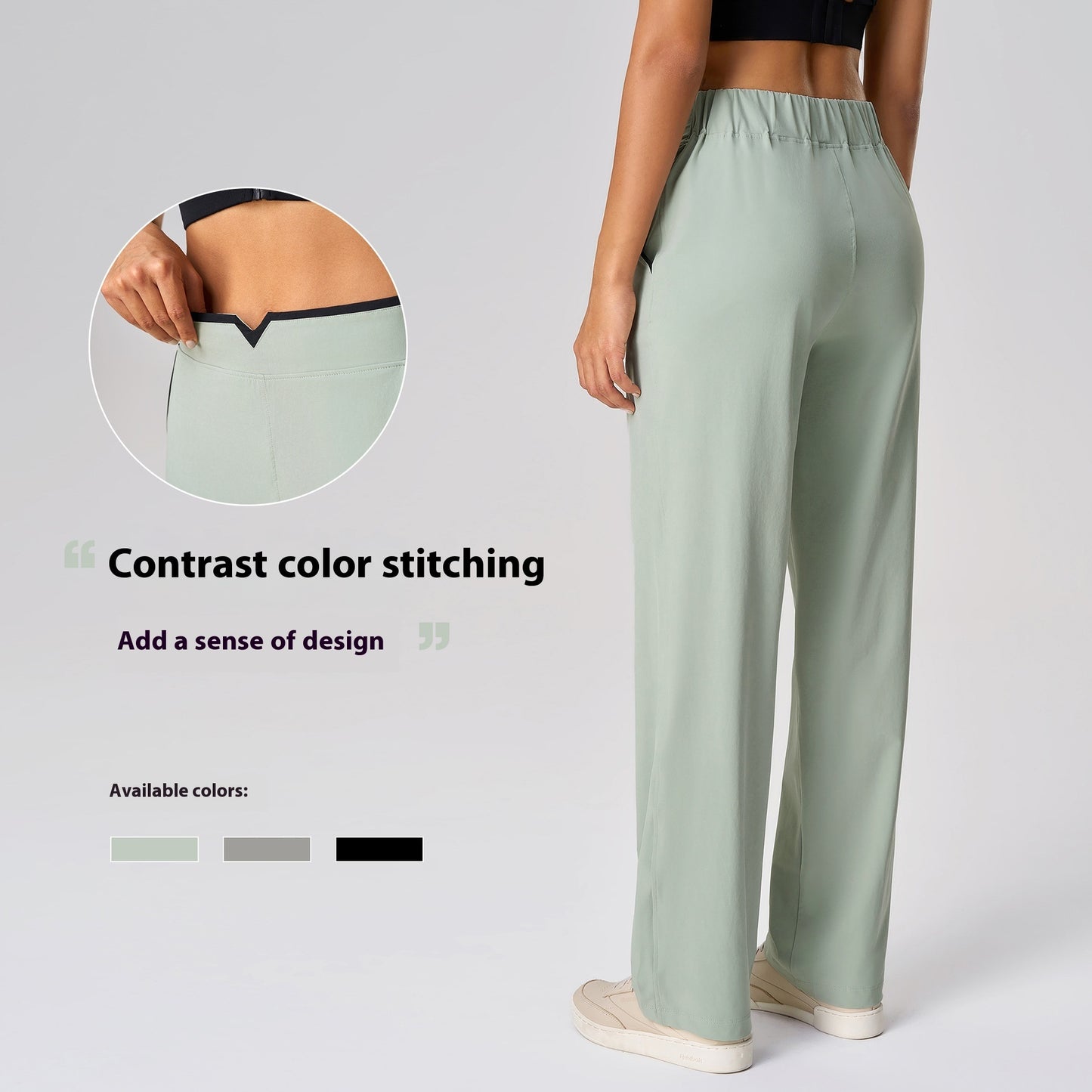 Pantalones de yoga casuales, versátiles, de cintura alta y pierna ancha