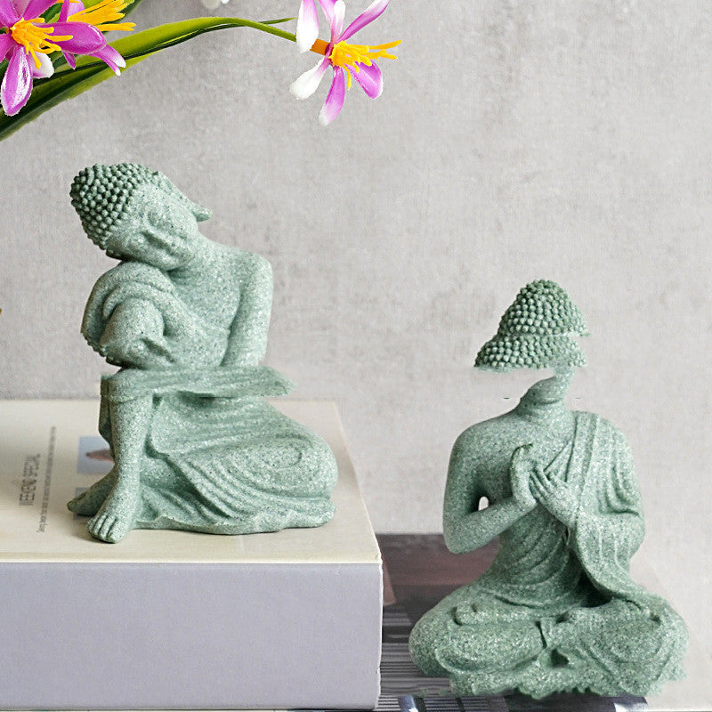 Chinese Stone Buddha Crafts Creative Ornament Home Decor