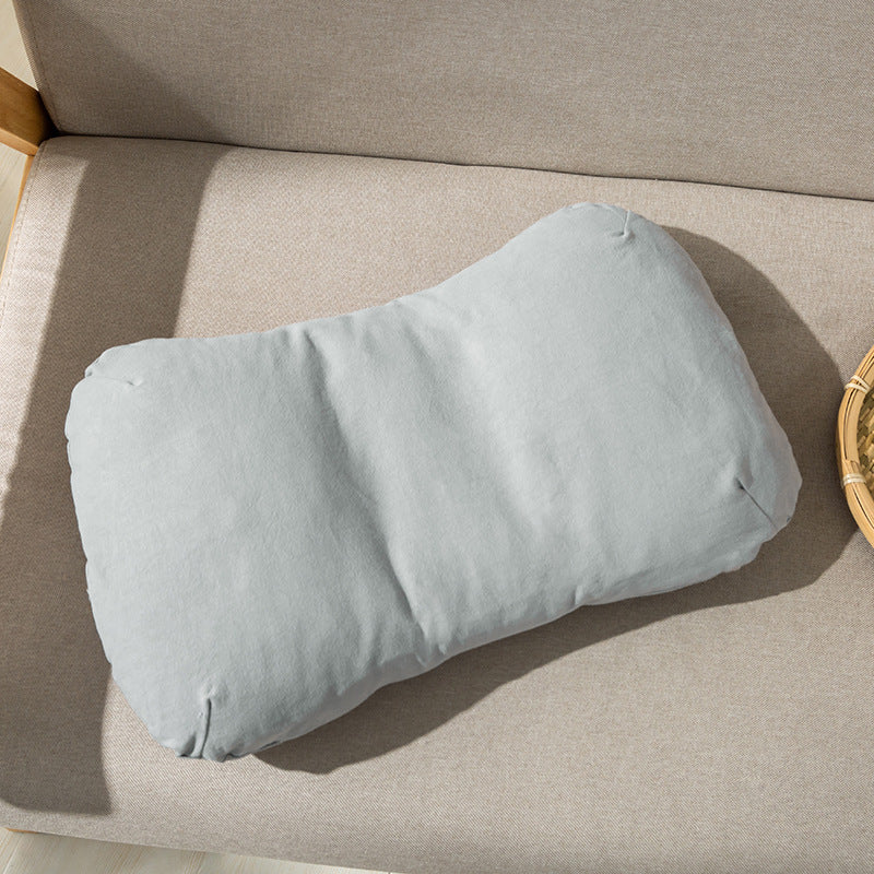 Lumbar Support Pillow Solid Color All Cotton Latex Children's Mini Pillow