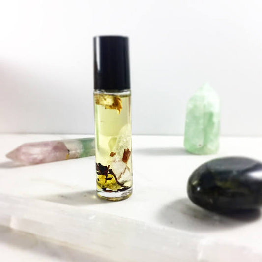 Essential Oil Blend with Crystals for deeper  Meditation